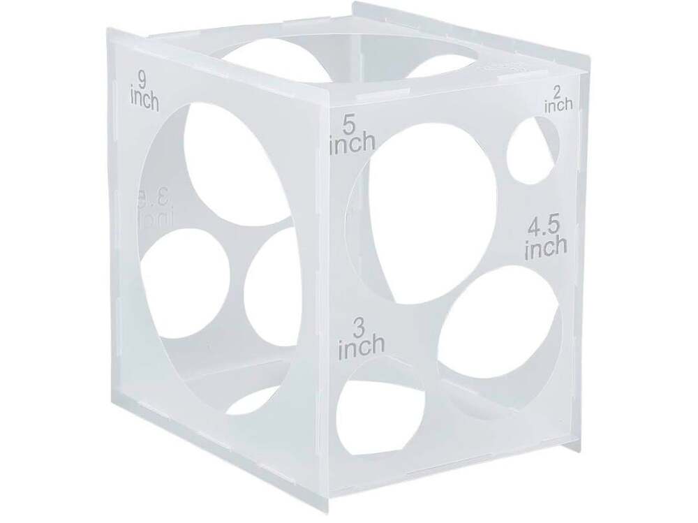 Hemoton Balloon Sizer Cube Box Plastic Measurement Tool